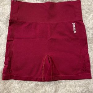 Gymshark dark pink shorts. High waisted. Size Large